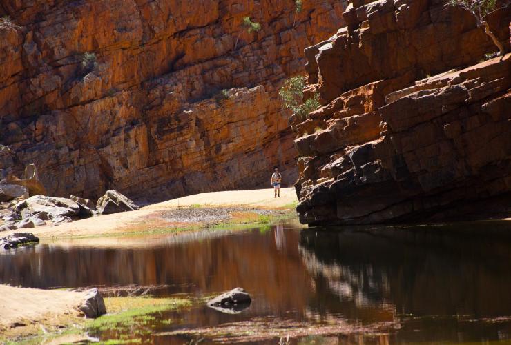北領地西麥克唐奈爾山脈奧米斯頓峽谷（Ormiston Gorge）由World Expeditions提供的拉勒平塔路徑之旅©World Expeditions/澳洲精彩徒步之旅