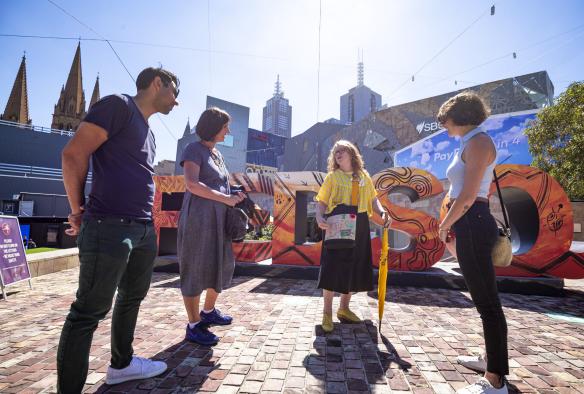 維多利亞州（Victoria）墨爾本聯邦廣場（Federation Square）的尋寶步行之旅©澳洲旅遊局